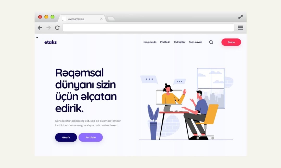 Etaks.tech - üçün hazırlanmış korporativ tipli Wordpress Sayt-