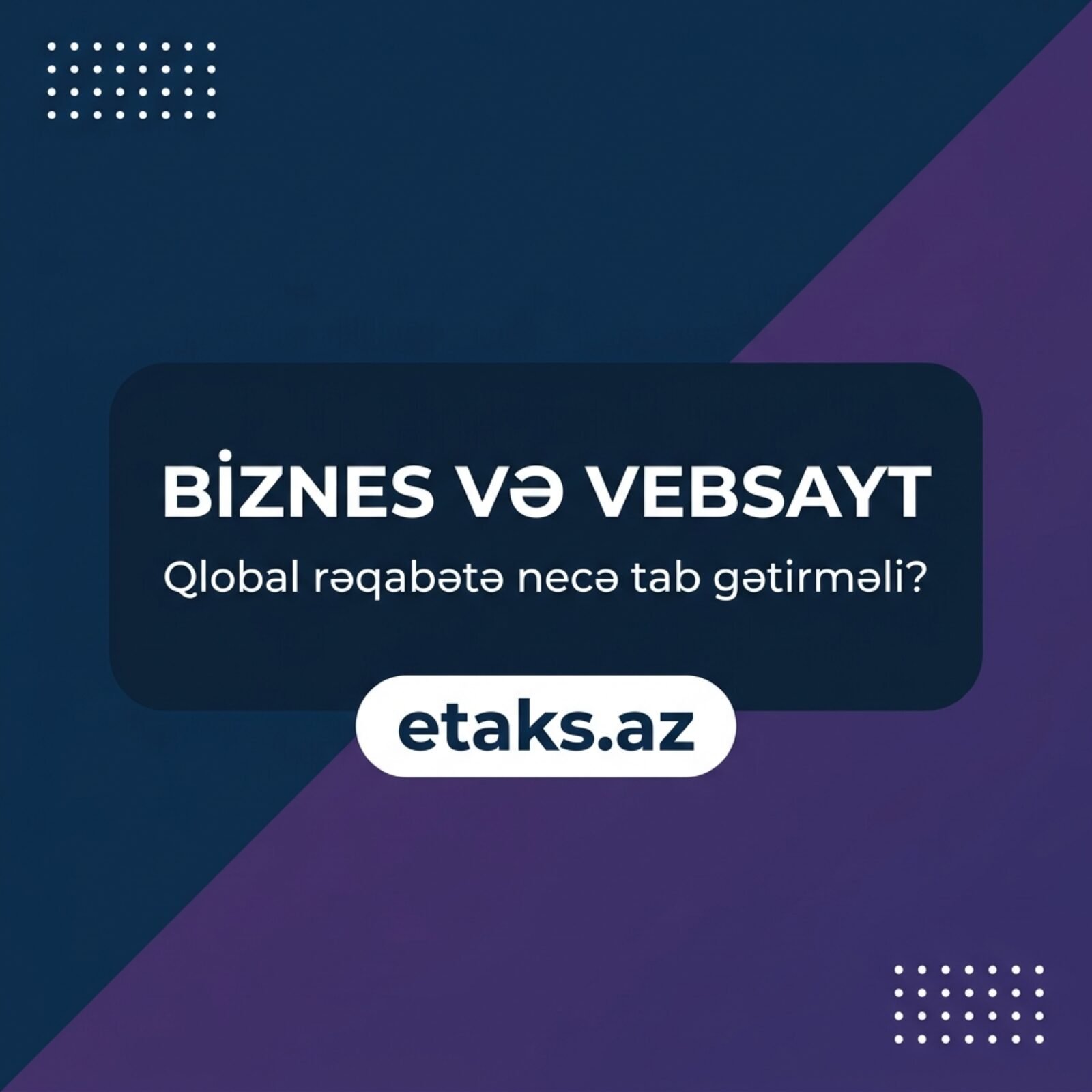 Biznes və vebsayt: Qlobal rəqabətə necə tab gətirməli?